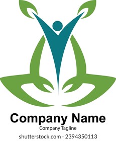 Health And Wellness Logo Design Vector Template