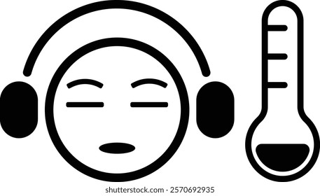 health and wellness_stress management icon black and white