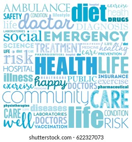 HEALTH word cloud collage, art concept background