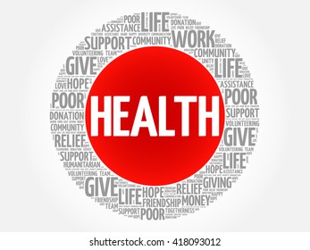 HEALTH word cloud collage, concept background
