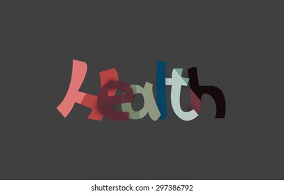 Health word, drawn lettering typographic design element. Hand lettering, handmade calligraphy isolated Health word, drawn lettering typographic design element. Hand lettering, handmade calligraphy isolated