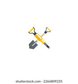 health and work tools sign vector. safety equipment must be used