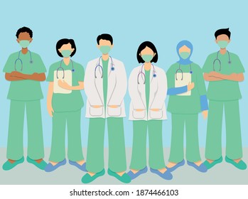 Gesundheitspersonal wie Ärzte und Krankenschwestern stehen an der Spitze der Covid-19-Pandemie