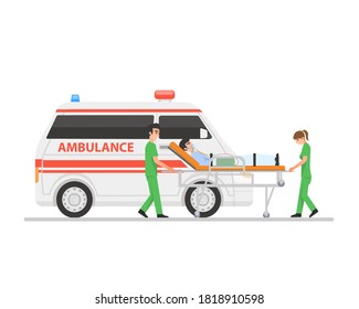 health workers took a man in critical condition to an ambulance