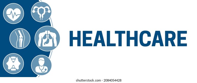 Healthcare Banner Background Illustration with Gynecology, Endocrinology, Cardiology, Orthopedics and Internist Doctor Icons