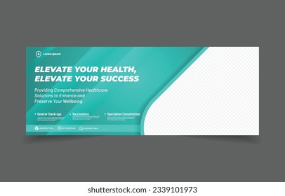 healthcare banner social media cover background design.