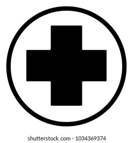 Healthcare black vector icon on white background