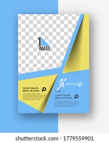 Healthcare brochure, flyer, magazine cover & poster template, vector illustration. 