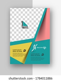 Healthcare brochure, flyer, magazine cover & poster template, vector illustration. 