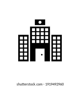 healthcare building vector solid icon style illustration. 