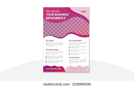 Healthcare business flyer design template. Medical business brochure cover design with a4 layout.