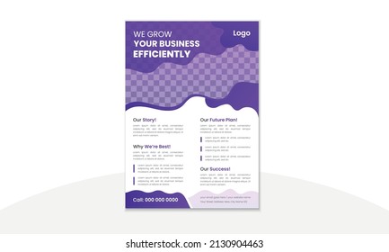 Healthcare business flyer design template. Medical business brochure cover design with a4 layout.