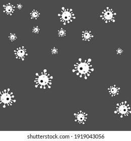 Healthcare Calm Covid-19 Quarantine Black Pandemic Wallpaper. Epidemic Virus Danger Sign White Test Coronavirus Backdrop. Hospital Dark Science Grey Medicine Monochrome Sick Illustration.