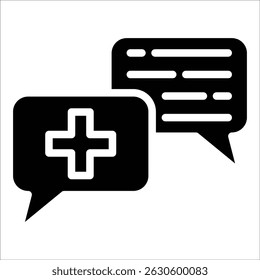 Healthcare Chat Icon Element For Design