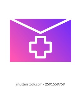 Healthcare Communication Icon with Medical Cross