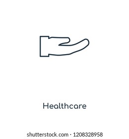 Healthcare concept line icon. Linear Healthcare concept outline symbol design. This simple element illustration can be used for web and mobile UI/UX.