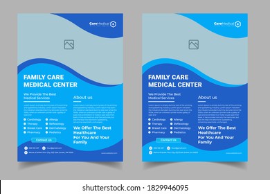 Healthcare cover a4 template design for a report and medical brochure design, flyer, Poster, leaflets, decoration for printing and Easy to use and edit, presentation vector illustration