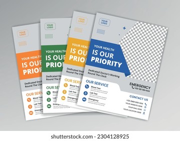 healthcare cover a4 template design and flat icons for a report and medical brochure design, flyer, leaflets decoration for printing and presentation vector.  