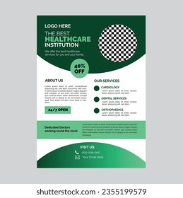 Healthcare cover a4 template design for a report and medical brochure design, flyer, leaflets decoration for printing and presentation