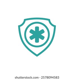 Healthcare Cross Shield Icon Vector Template