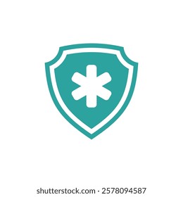 Healthcare Cross Shield Icon Vector Template