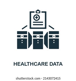 Healthcare Data Icon. Simple Element From Healthcare Innovations Collection. Creative Healthcare Data Icon For Web Design, Templates, Infographics And More