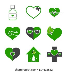 health-care and ecology symbols