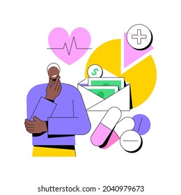 Healthcare Expenses Of Retirees Abstract Concept Vector Illustration. Spending On Healthcare, Supplemental Health Insurance Plan, Retirement Expenses, Medical Service Cost Abstract Metaphor.