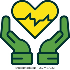 Healthcare Filled Two Color Vector Icon Design