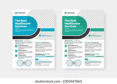 Healthcare Flyer Layout , medical flyer or poster design layout