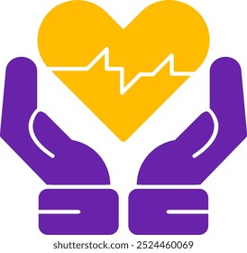 Healthcare Glyph Two Color Vector Icon Design