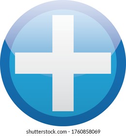 Healthcare Graphic Blue Cross Symbol for use with medical or healthcare industry. 