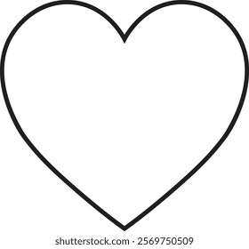 Healthcare heart line icon. Care and support icon, representing love, care, and kindness. Suitable for health, charity, and support-related concepts. Isolated on transparent background.