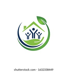 healthcare home medical logo illustration vector icon