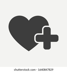Healthcare icon isolated on white background. Vector illustration. Eps 10.