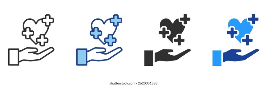Healthcare Icon Multiple Style Vector Collection