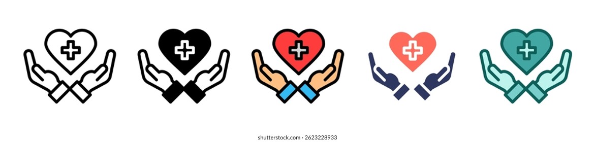 Healthcare Icon Multiple Vector Illustration