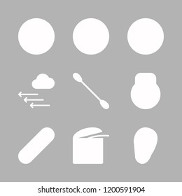 healthcare icon set. vector set about fetus, lens, ear and microscope icons set.