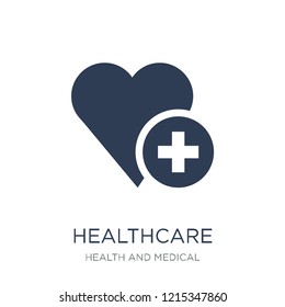 Healthcare icon. Trendy flat vector Healthcare icon on white background from Health and Medical collection, vector illustration can be use for web and mobile, eps10