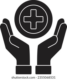 healthcare icon vector solid, mask icon