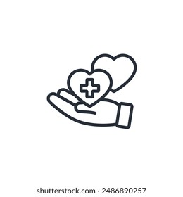 healthcare icon. vector.Editable stroke.linear style sign for use web design,logo.Symbol illustration.