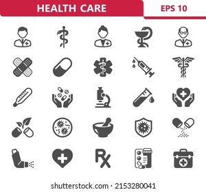 Healthcare Icons. Health Care, medical, Hospital Icon