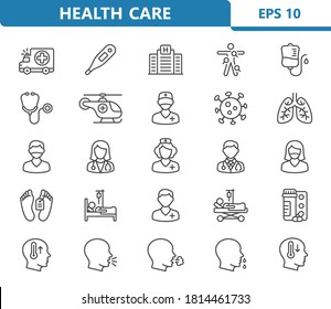 Healthcare Icons. Professional, pixel perfect icons. EPS 10 format.