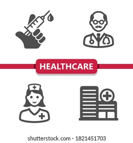 Healthcare Icons. Professional, pixel perfect icons. EPS 10 format.
