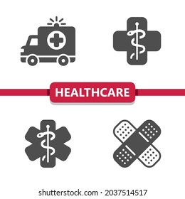 Healthcare Icons. Professional, pixel perfect icons. EPS 10 format.