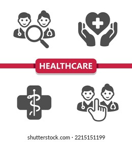 Healthcare Icons. Professional, pixel perfect icons. EPS 10 format.