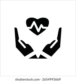 Symbole im Gesundheitswesen. Einfache Volltonvektorgrafik