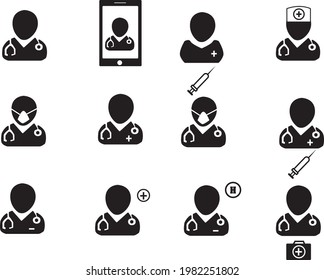Healthcare icons. Vector line icons. Simple outline symbols set.