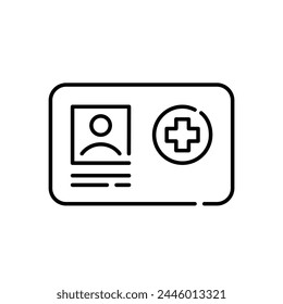 Identifikation für das Gesundheitswesen. Patienten-ID. Individuelles Identifikation für Krankenakten und Behandlung. Vektorgrafik-Symbol