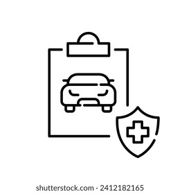 Healthcare insurance for car accidents. Pixel perfect icon